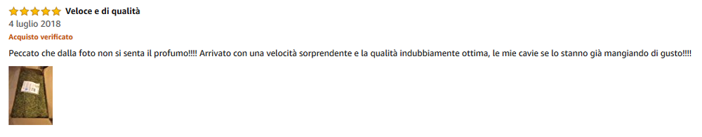 Recensioni dei nostri clienti fienoperconigli.it